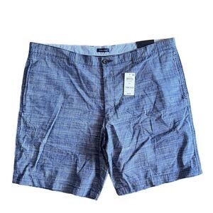 CLUB ROOM Men’s Flat Front Cotton Shorts Waist 42 Inseam 9”